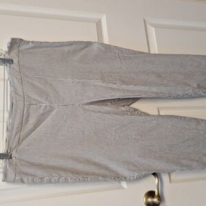 Q women's Talbots black stripe stretch ankle pants size 16